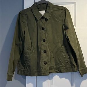 Madewell Olive Green Button-Front Jacket